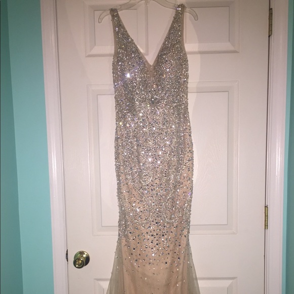 Jeweled Prom Dress - Picture 2 of 8